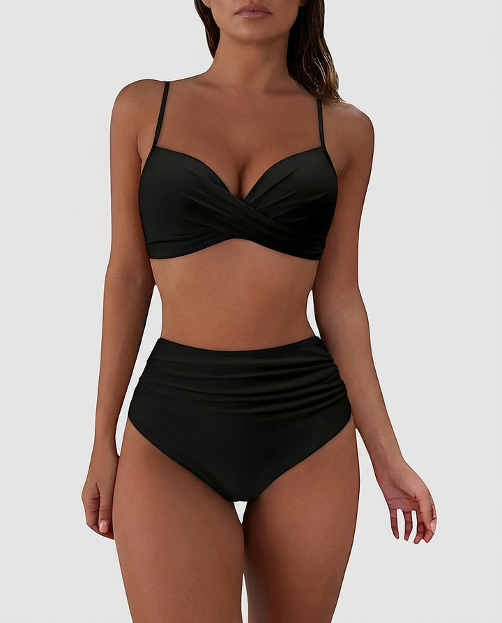 Women's Twist-Front Two-Piece Bikini Set - Front [Lystr 6a99278fc05fc8a142a73d5e:front]