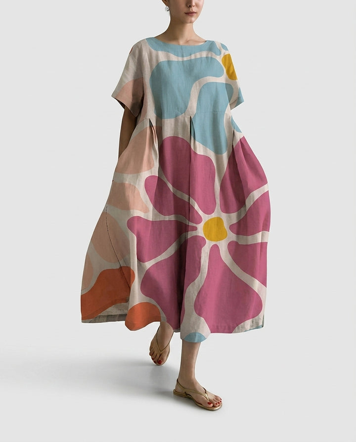 Women's Graphic Print Midi Dress - Front [Lystr 6a992799c05fc8a142a73d61:front]