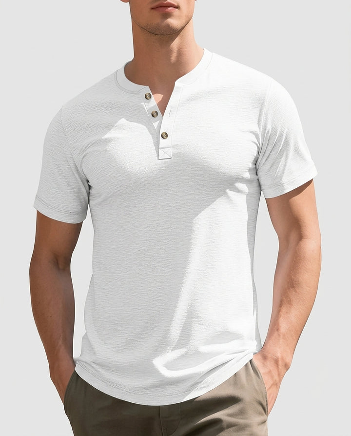 Men's Short Sleeve Henley T-Shirt - Front [Lystr 6a992845cb2a89eecc20788c:front]