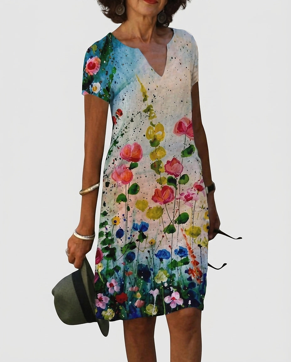 Women’s Graphic Print Mini Dress - Front [Lystr 6a99296537f23f8fa4b7d937:front]