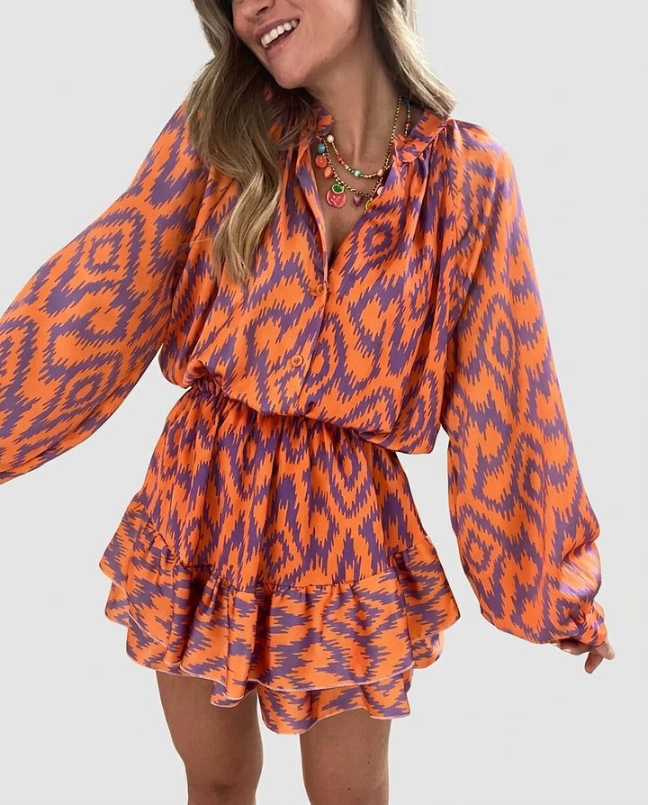 Women's Short Button-Down Jumpsuit - Front [Lystr 6a992b0937f23f8fa4b7d93d:front]