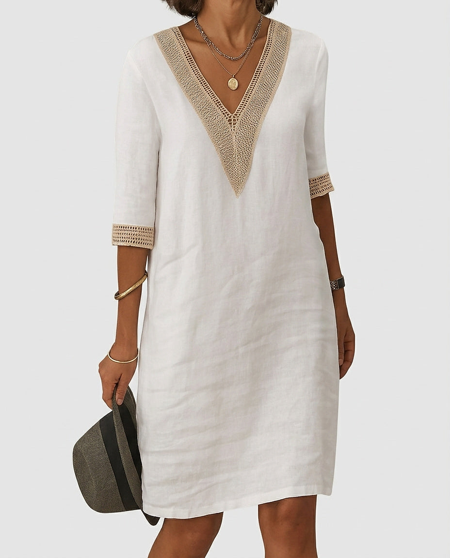 Women’s Shift Dress with Lace Detail - Front [Lystr 6a992b348fb1eea96e728d32:front]