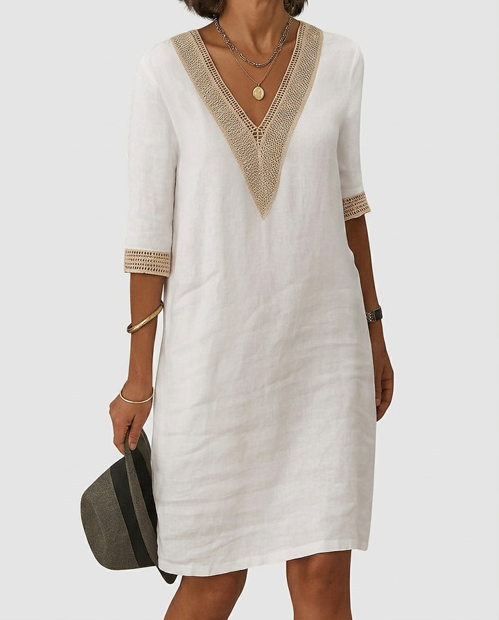Women’s Shift Dress with Lace Detail - Front [Lystr 6a992b348fb1eea96e728d32:front]