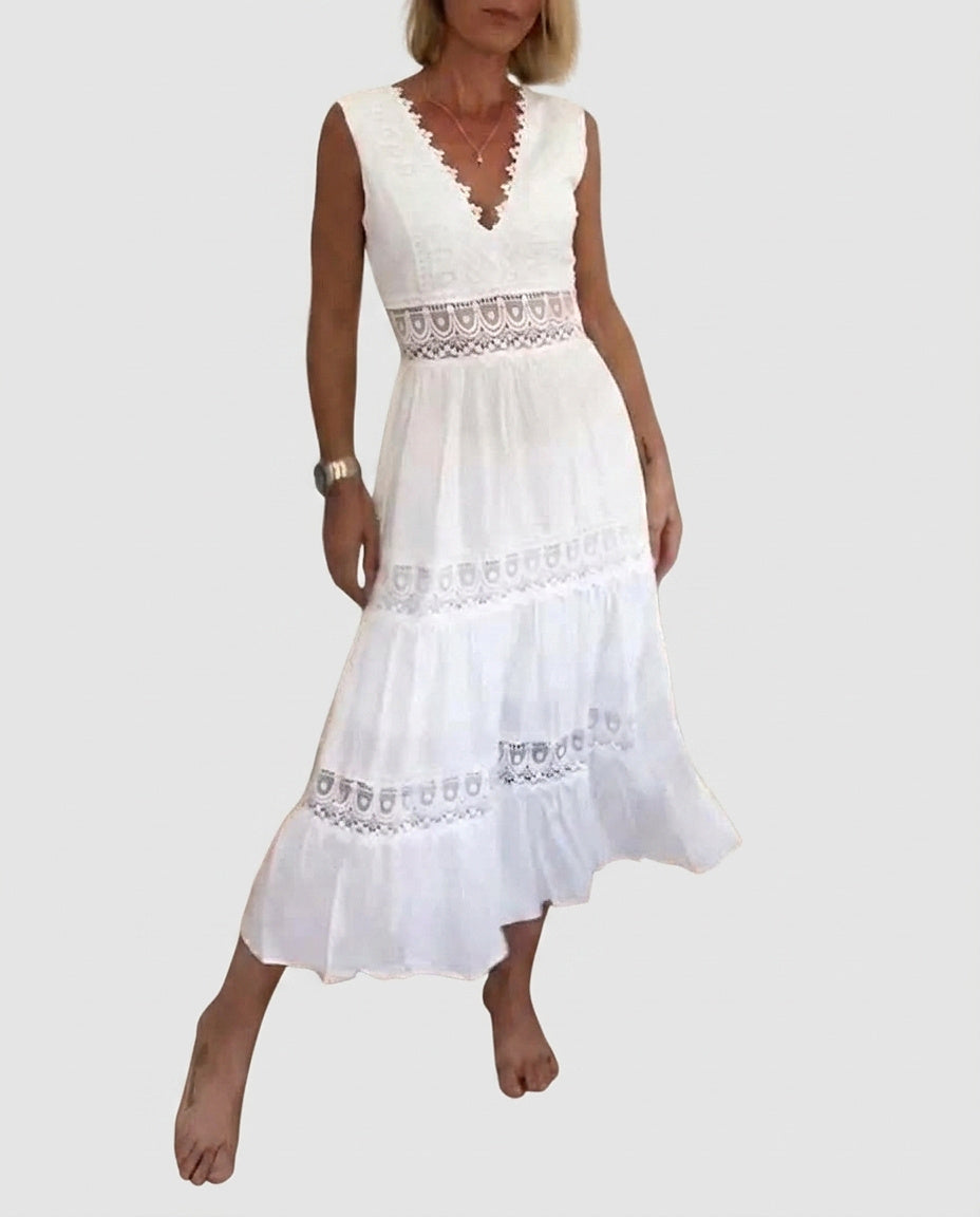 Women’s Crochet Lace Midi Dress - Front [Lystr 6a99311b8fb1eea96e728dc4:front]