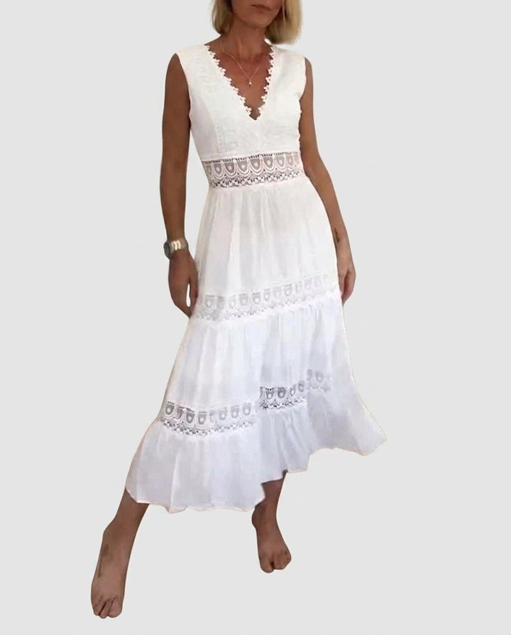 Women’s Crochet Lace Midi Dress - Front [Lystr 6a99311b8fb1eea96e728dc4:front]