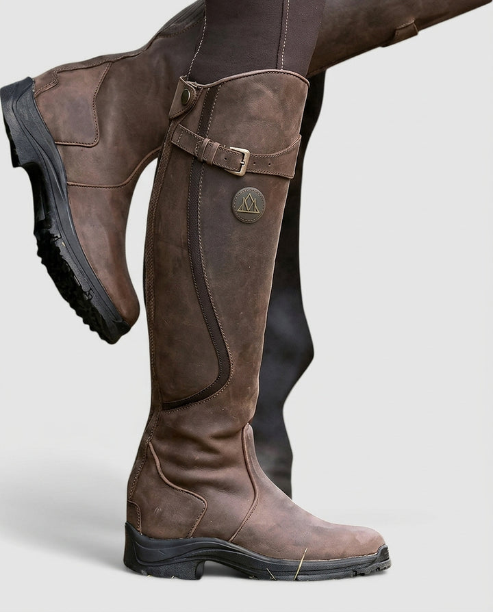 Women’s Knee-High Buckle Boots - Front [Lystr 6a99312b8fb1eea96e728dd1:front]