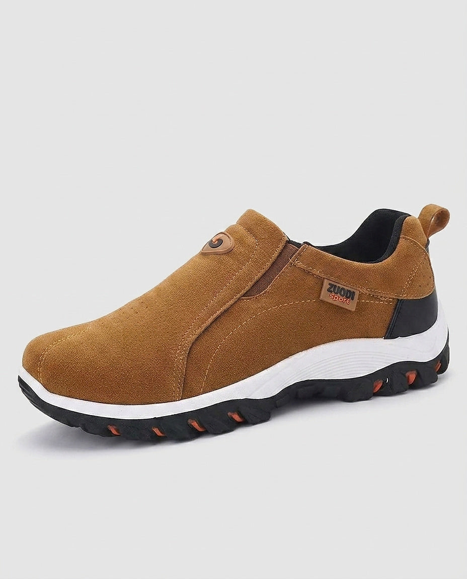 Men’s Slip-On Sneakers with Contrast Rugged Sole - Front [Lystr 6a9932fe7ad28f61f25c99aa:front]