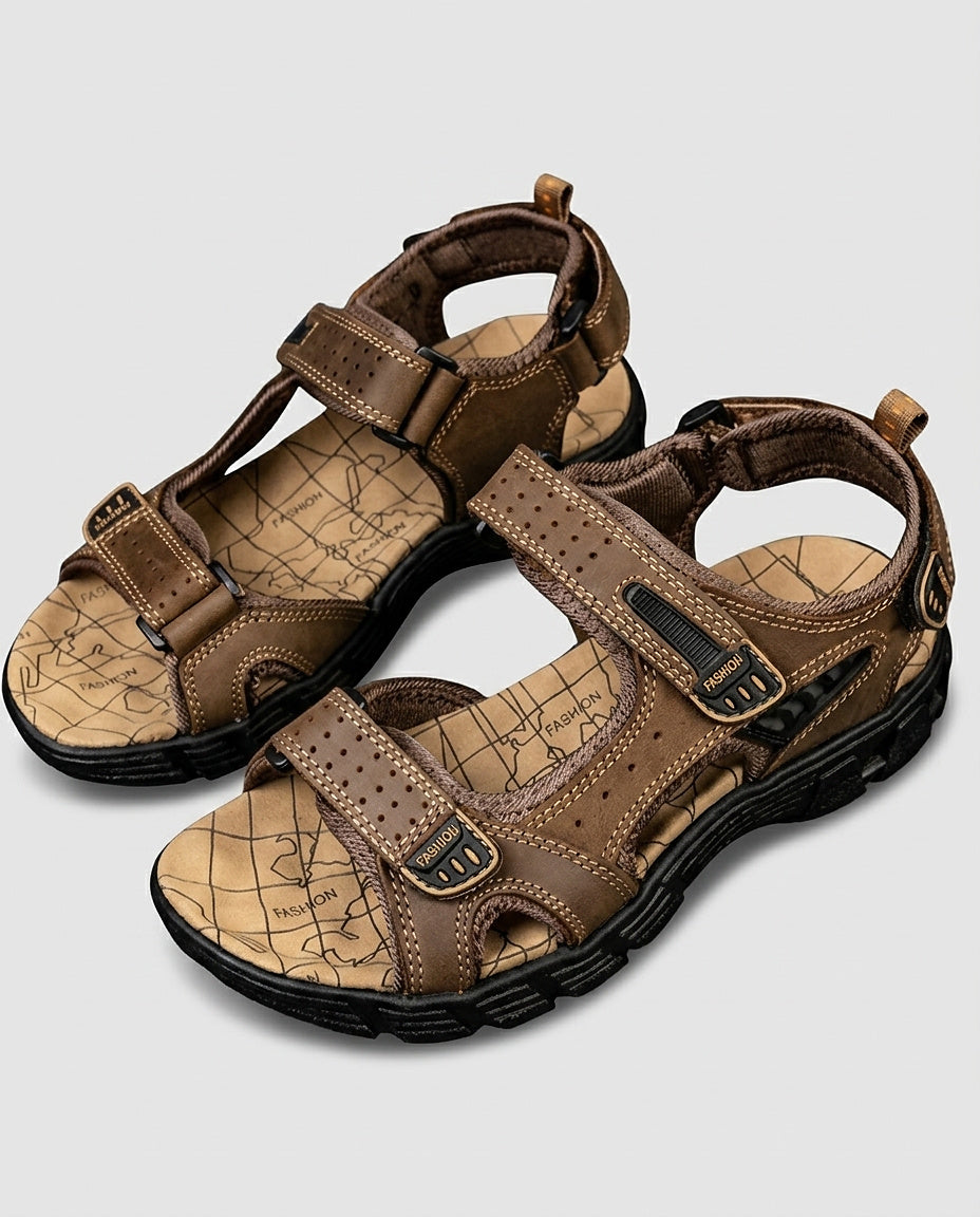 Men’s Multi-Strap Open-Toe Sandals - Front [Lystr 6a9933167ad28f61f25c99b6:front]
