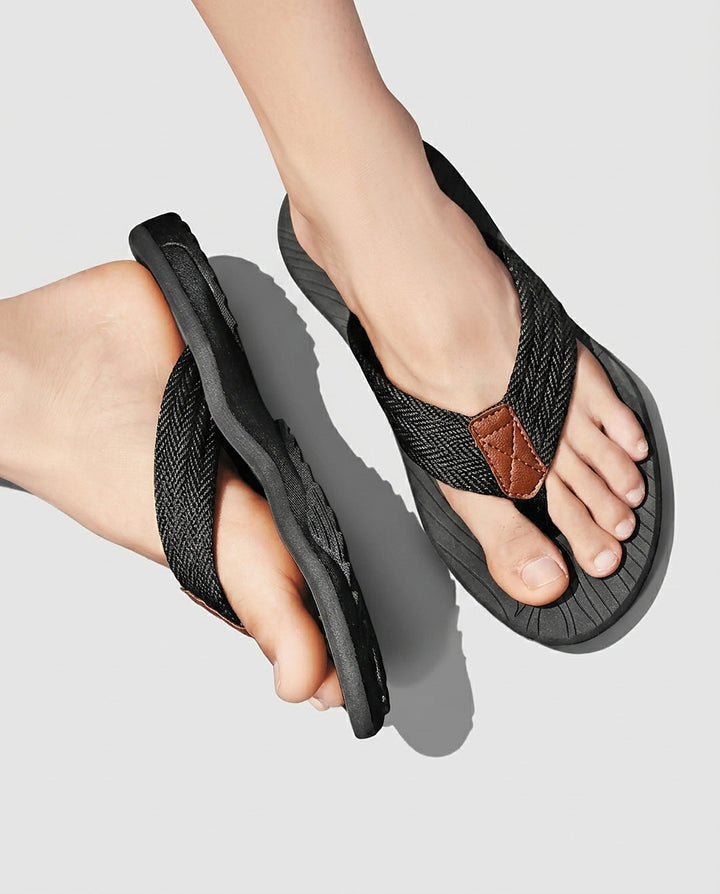 Men’s Thong Flip-Flops - Front [Lystr 6a99332a7ad28f61f25c99bf:front]