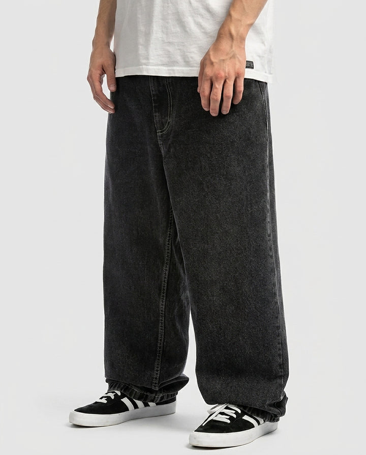 Men’s Baggy Denim Jeans - Front [Lystr 6a9933307ad28f61f25c99c2:front]
