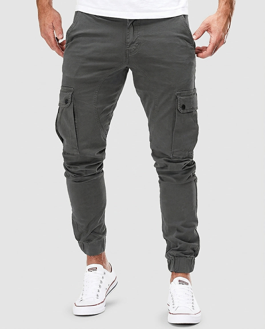 Men’s Slim Fit Cargo Joggers - Front [Lystr 6a9934317ad28f61f25c99ce:front]