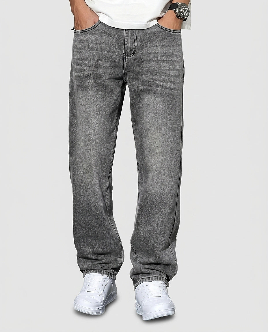 Men’s Straight-Leg Jeans - Front [Lystr 6a99343b7ad28f61f25c99d1:front]
