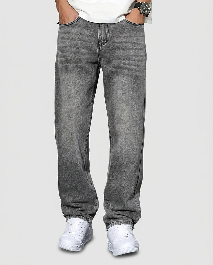 Men’s Straight-Leg Jeans - Front [Lystr 6a99343b7ad28f61f25c99d1:front]