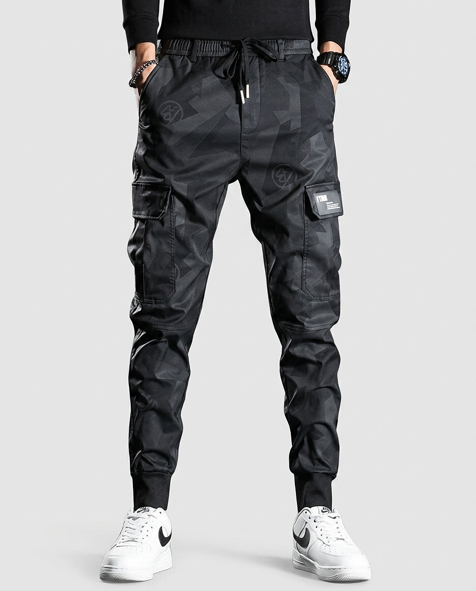 Men’s Camouflage Cargo Jogger Pants - Front [Lystr 6a99343f7ad28f61f25c99d4:front]