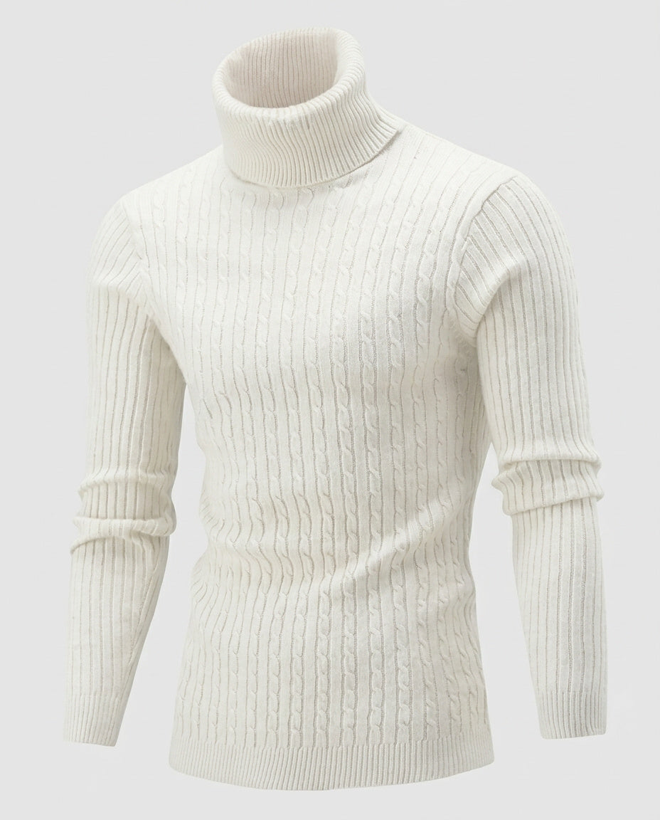 Men's Ribbed Turtleneck Sweater - Front [Lystr 6a993893242ed5d7825cd8e1:front]