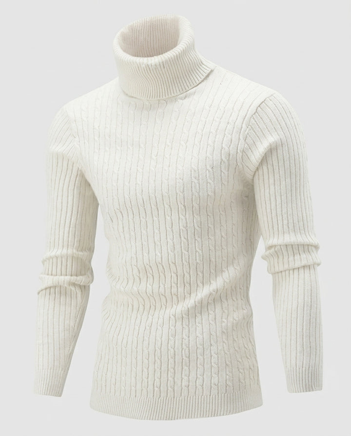 Men's Ribbed Turtleneck Sweater - Front [Lystr 6a993893242ed5d7825cd8e1:front]