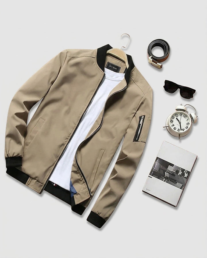 Men’s Bomber Jacket with Zipper - Front [Lystr 6a993b09242ed5d7825cd917:front]