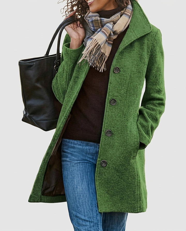 Women’s Jacket with Button Closure and Welt Pockets - Front [Lystr 6a9950899549a00b390c9aa9:front]