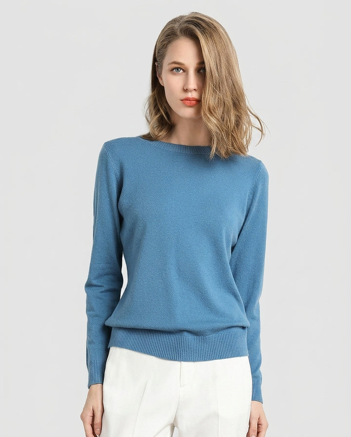 Women’s Sweater with Ribbed Crew Neck - Front [Lystr 6a9951d1a8cadf9640df20c7:front]