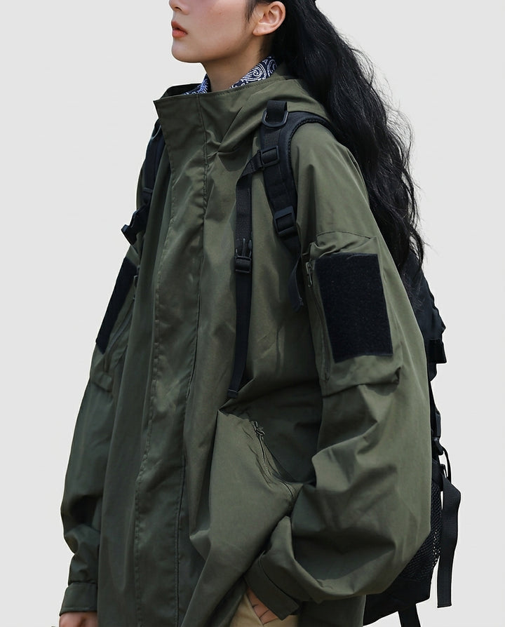 Women’s Jacket with Hood and Pockets - Front [Lystr 6a9951f8a8cadf9640df20d9:front]