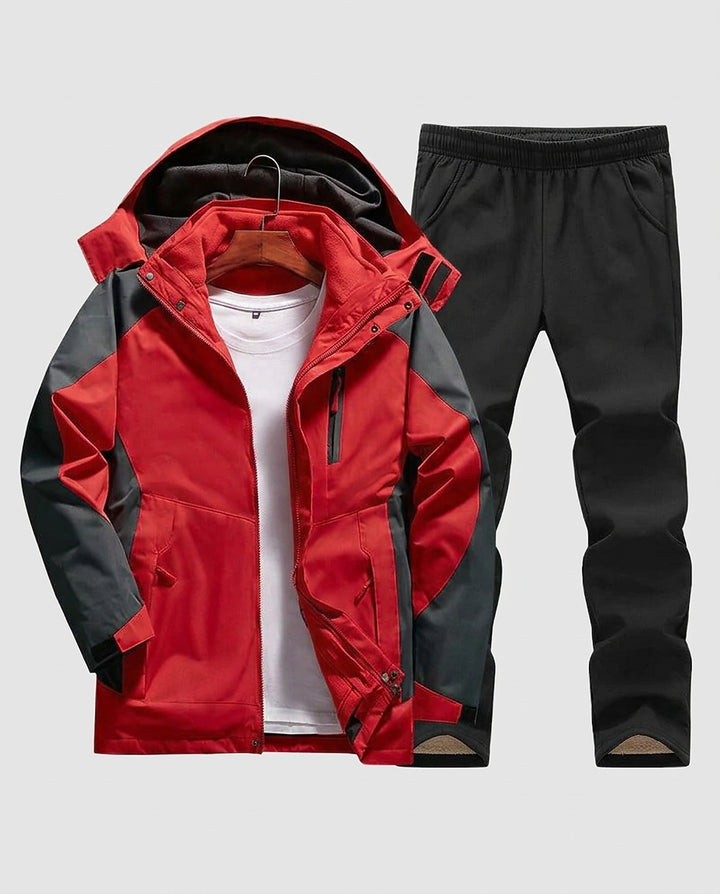 Women’s Three-Piece Set with Hooded Jacket and Pants - Front [Lystr 6a99528fa8cadf9640df20e5:front]