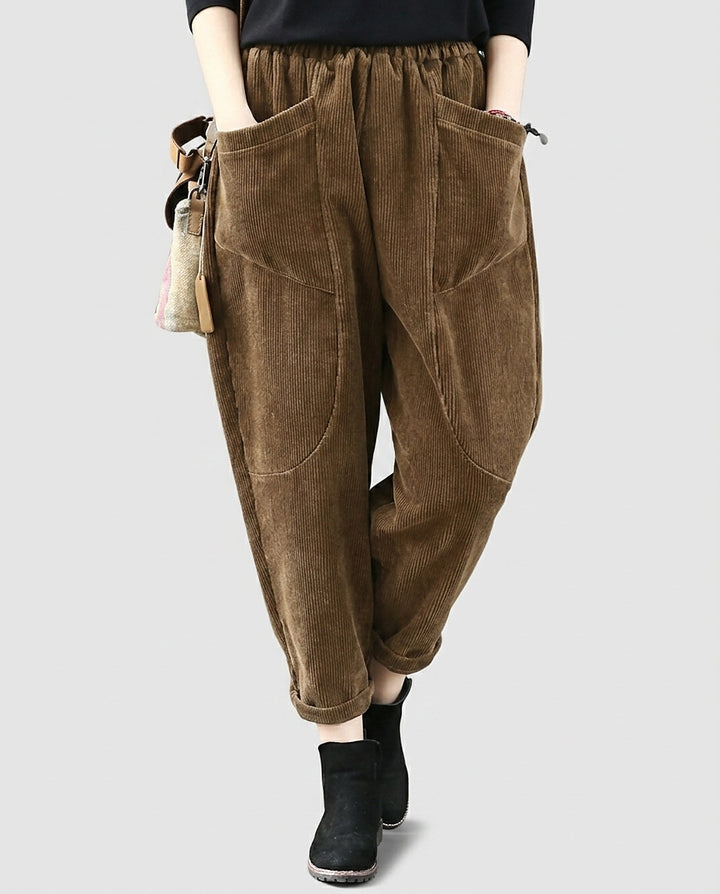 Women’s Trousers with Ribbed Texture - Front [Lystr 6a995326f7fcc27982116ce3:front]