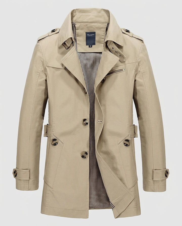 Men’s Jacket with Button Closure and Collar - Front [Lystr 6a9953f2f7fcc27982116cf5:front]