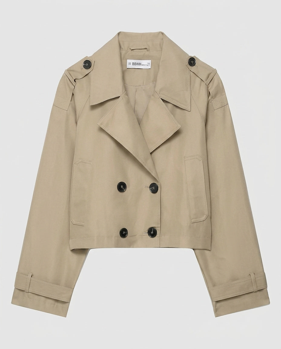 Women’s Cropped Jacket with Buttons - Front [Lystr 6a99540ff7fcc27982116d01:front]