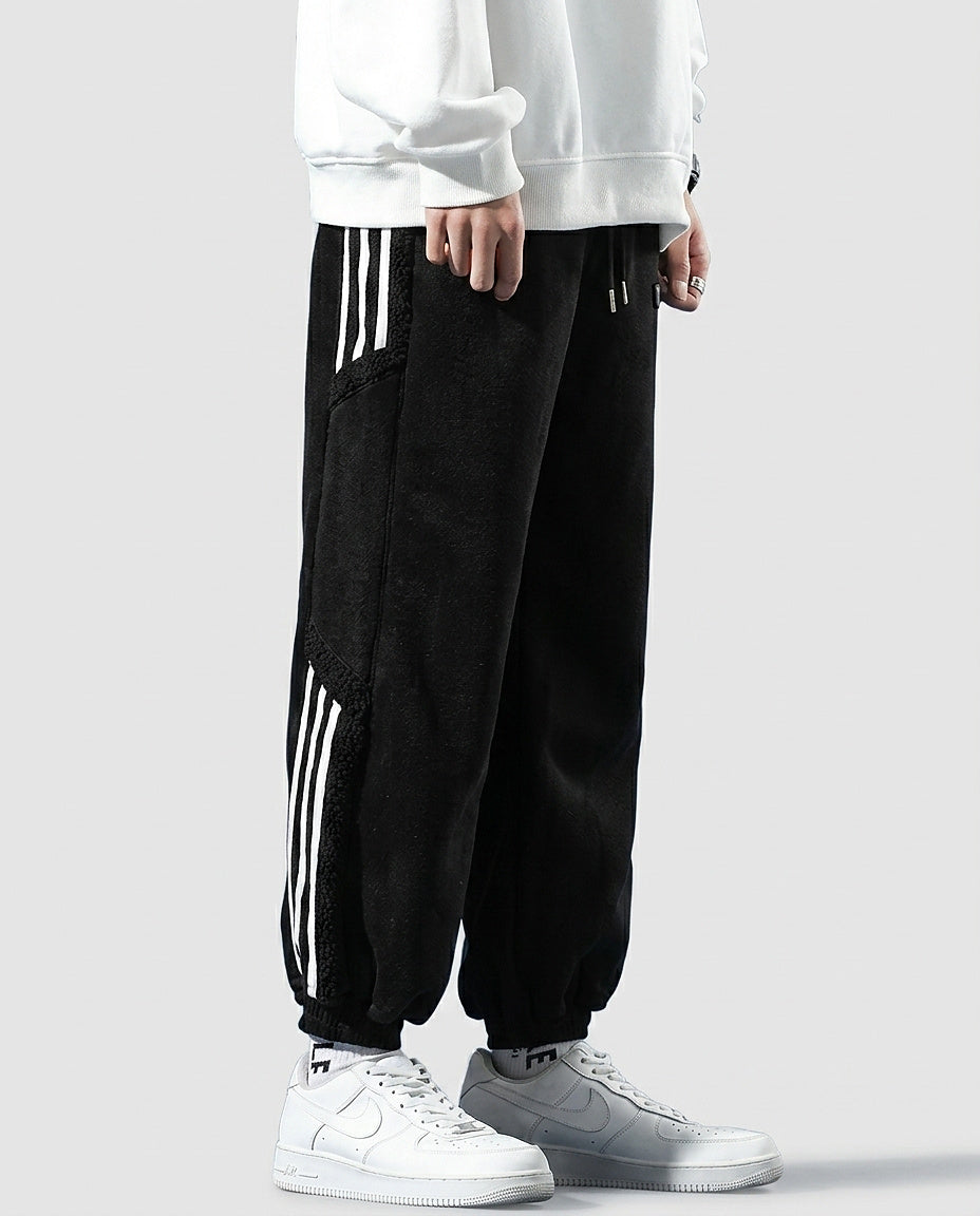 Men’s Track Pants with Stripes - Front [Lystr 6a9954794672f3a84be79e90:front]