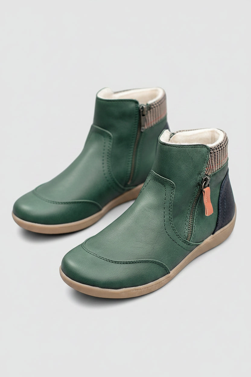 Women’s Ankle Boots with Side Zipper - Front [Lystr 6a9954834672f3a84be79e93:front]