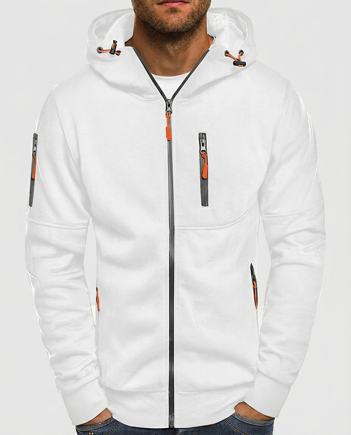 Men's Zip Hoodie with Multiple Pockets - Front [Lystr 6a9958b14672f3a84be79edb:front]