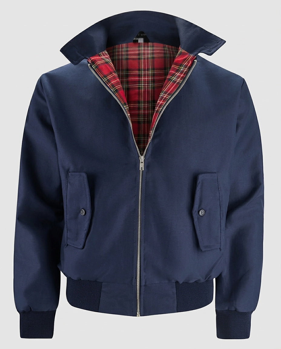 Men's Jacket with Zip and High Collar - Front [Lystr 6a9958dc4672f3a84be79ef0:front]