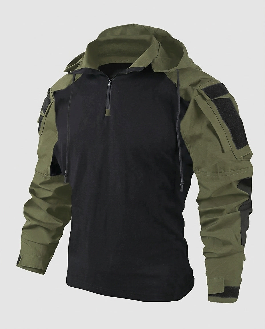 Men’s Long Sleeve Shirt with Hood - Front [Lystr 6a995970f7fcc27982116d04:front]