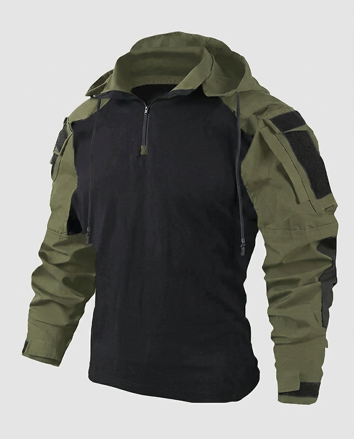 Men’s Long Sleeve Shirt with Hood - Front [Lystr 6a995970f7fcc27982116d04:front]