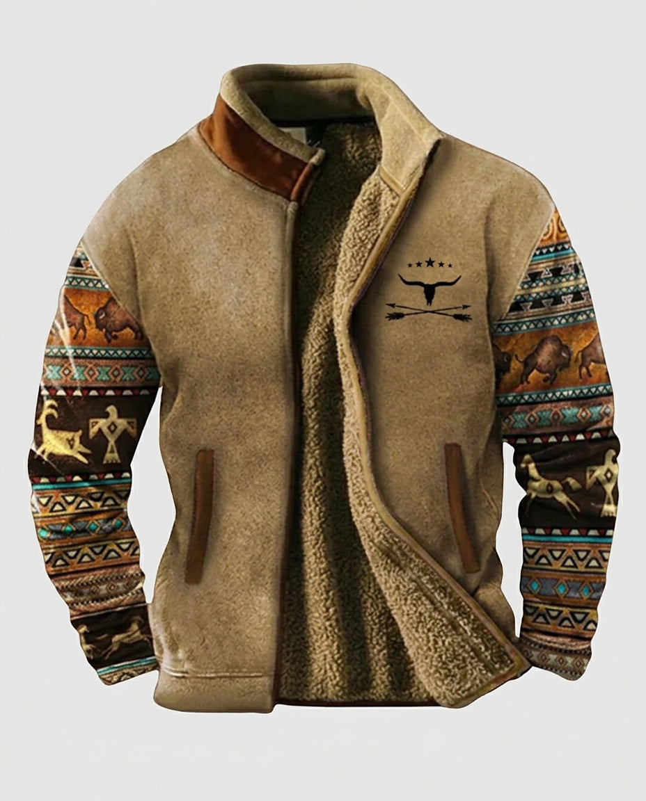 Men’s Jacket with Stand-Up Collar - Front [Lystr 6a995a20687eca7625a8f098:front]
