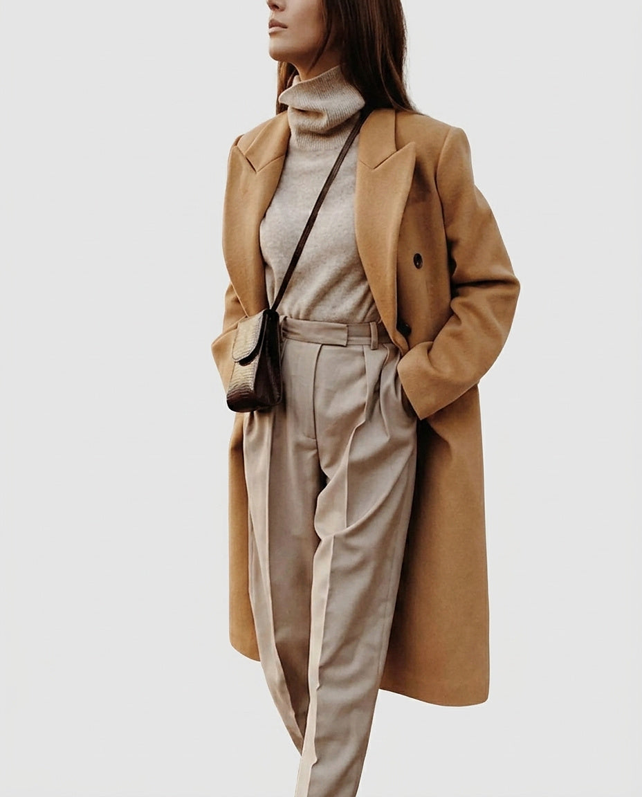 Women’s Coat with Notched Collar - Front [Lystr 6a995a42687eca7625a8f0a7:front]