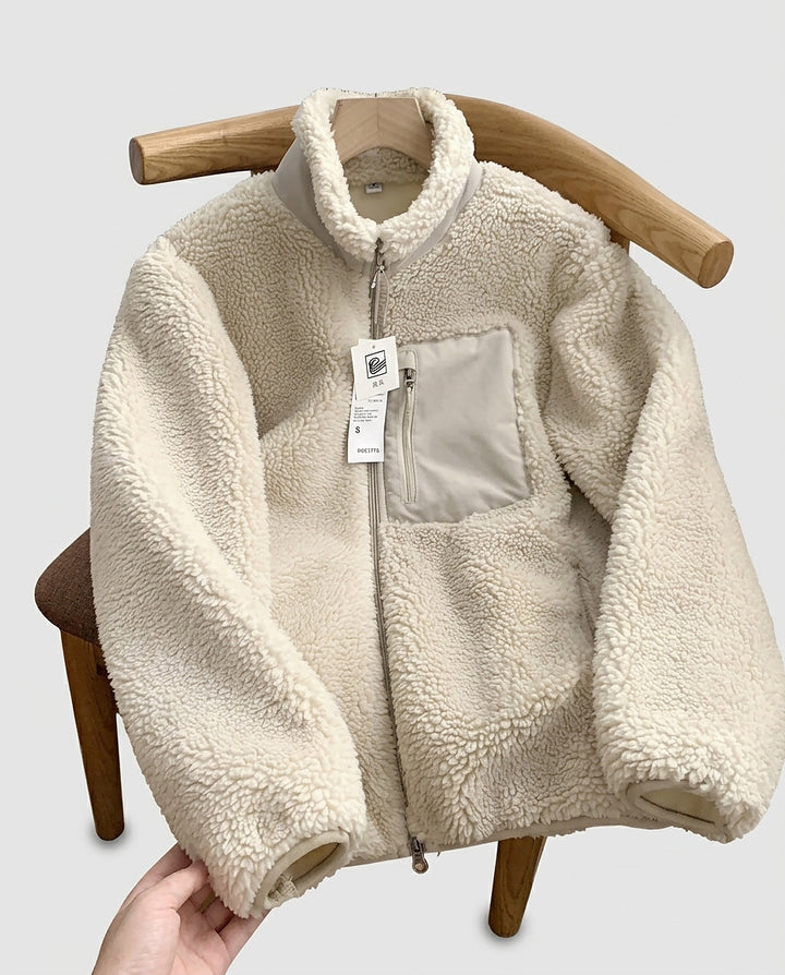 Women’s Textured Jacket with Stand-Up Collar - Front [Lystr 6a995a49687eca7625a8f0aa:front]