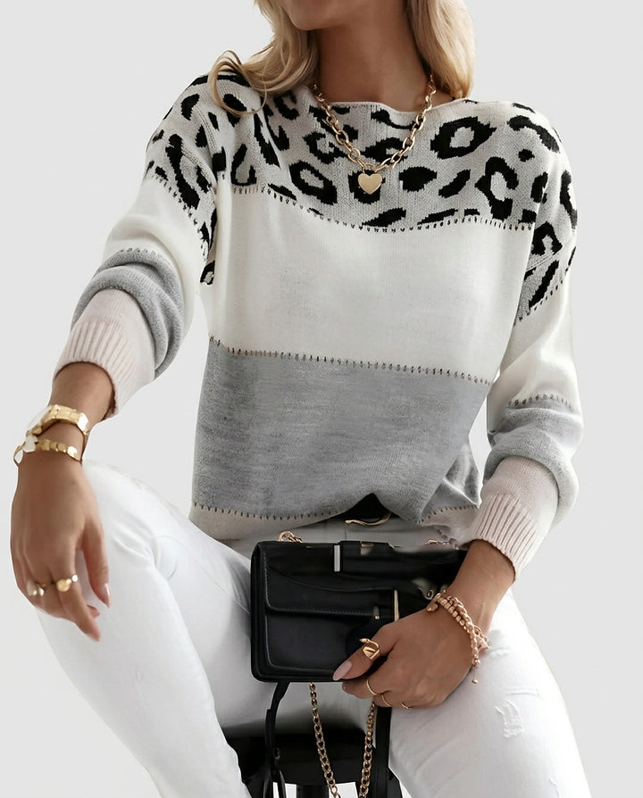Women’s Leopard-Print Sweater - Front [Lystr 6a995b79a2df0539741c058f:front]