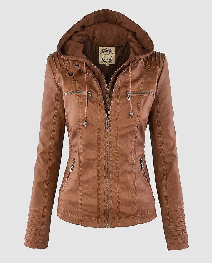 Women’s Hooded Jacket with Zipper - Front [Lystr 6a995b8ba2df0539741c0598:front]