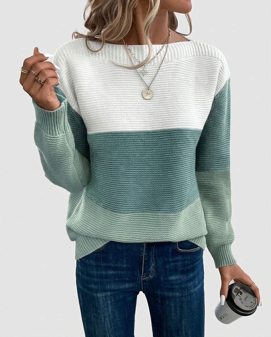 Women’s Boat-Neck Sweater - Front [Lystr 6a995b96a2df0539741c059e:front]