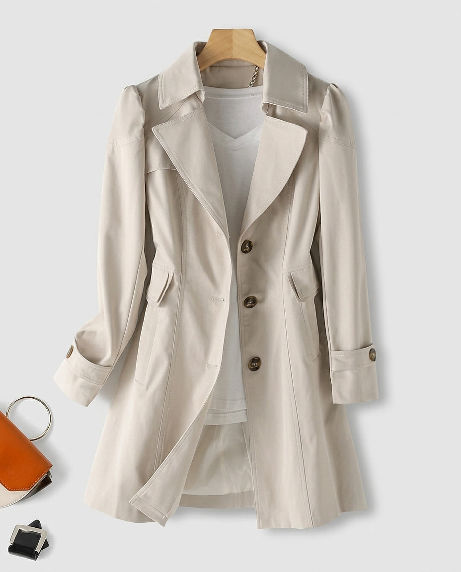 Women’s Jacket with Lapel Collar and Pockets - Front [Lystr 6a995bb3a2df0539741c05aa:front]