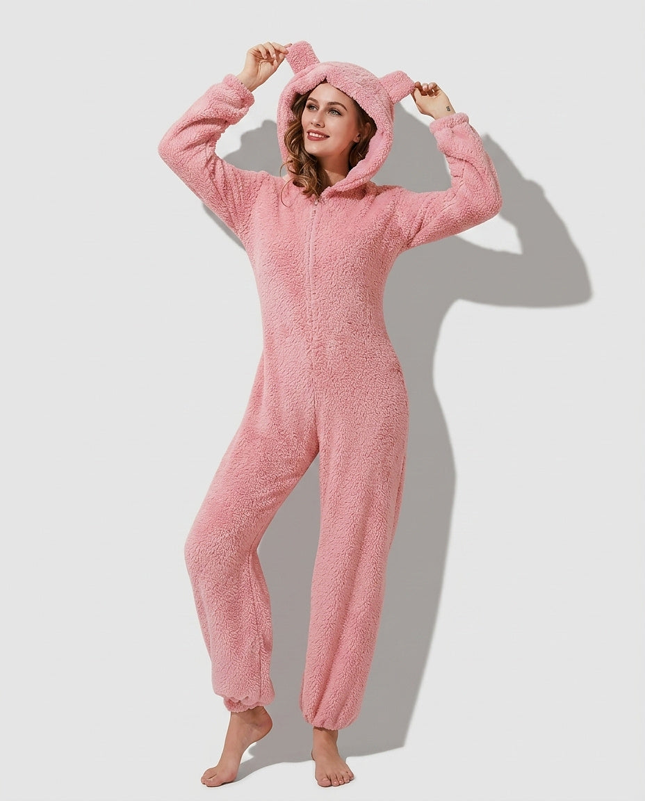 Women’s Hooded Jumpsuit - Front [Lystr 6a995c54a2df0539741c05b0:front]