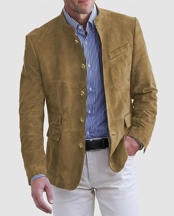 Men's Jacket with Buttons and Flap Pockets - Front [Lystr 6a995e0426ff0cdd9206e2a1:front]