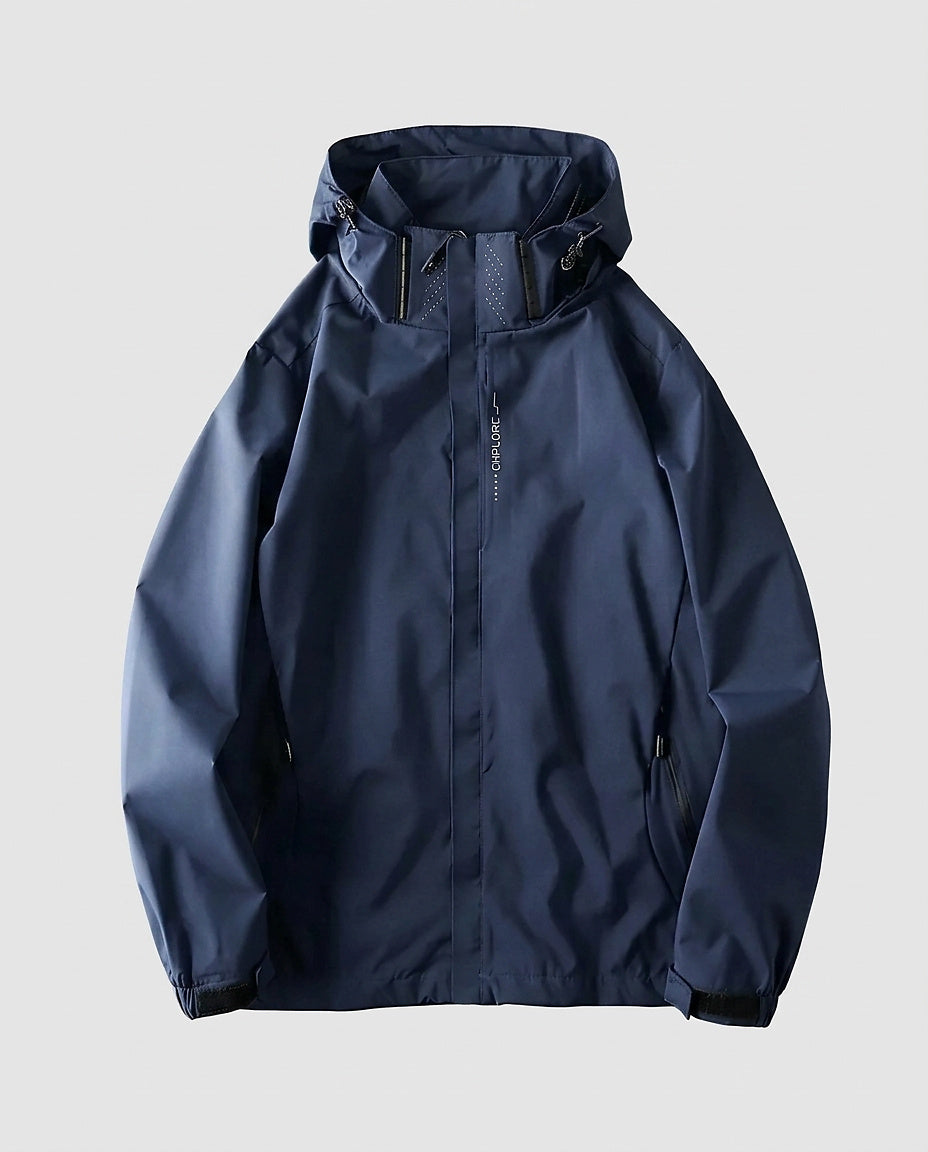 Men's Hooded Jacket with Zip Pockets - Front [Lystr 6a995e1426ff0cdd9206e2a7:front]