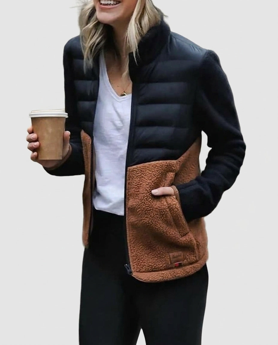 Women's Two-Tone Padded Jacket - Front [Lystr 6a995fd4a67f50e1cd3c50cb:front]