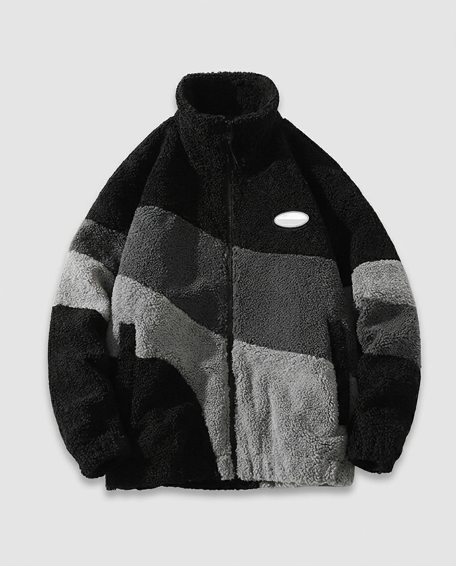 Men’s Jacket with High Collar and Zipper - Front [Lystr 6a9960a6a67f50e1cd3c50e6:front]