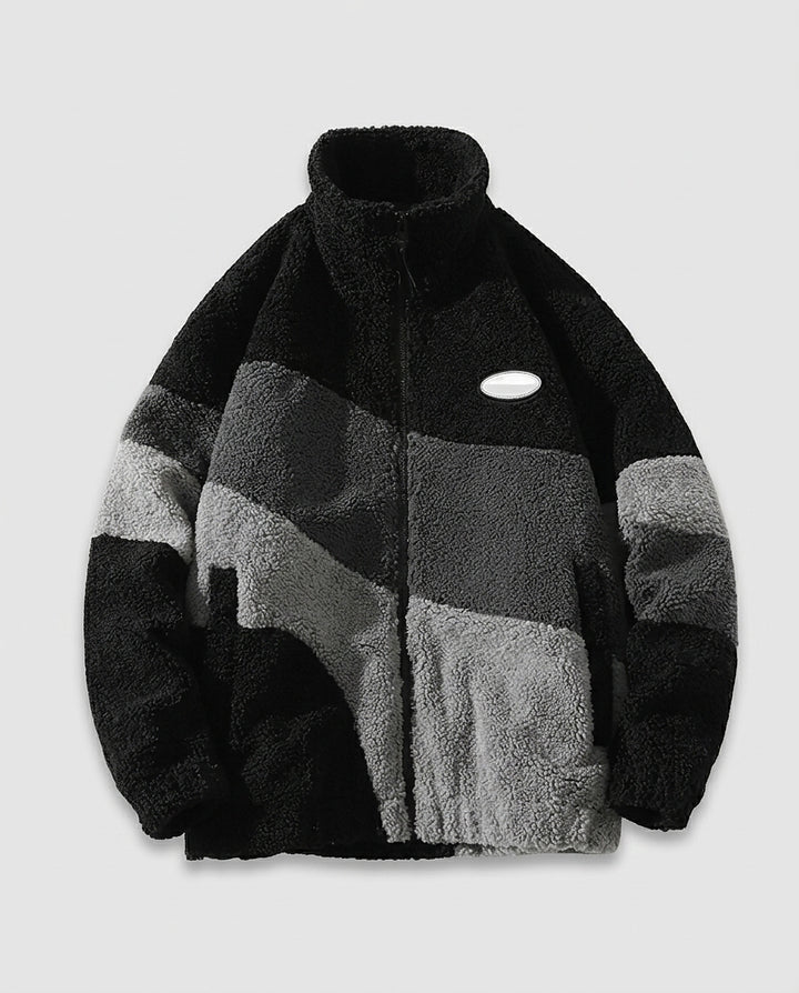 Men’s Jacket with High Collar and Zipper - Front [Lystr 6a9960a6a67f50e1cd3c50e6:front]