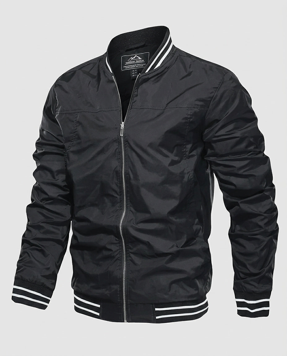 Men’s Bomber Jacket with Ribbed Trim - Front [Lystr 6a9960c7a67f50e1cd3c50f5:front]