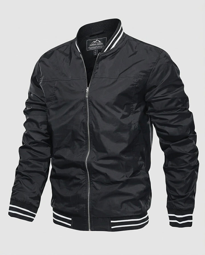 Men’s Bomber Jacket with Ribbed Trim - Front [Lystr 6a9960c7a67f50e1cd3c50f5:front]