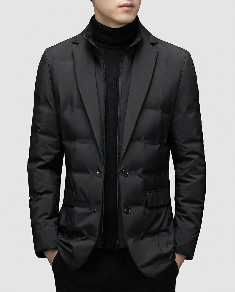 Men’s Quilted Jacket with Double Closure - Front [Lystr 6a996161477266cd33aeb9ac:front]